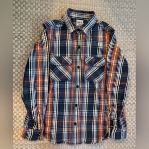 OrSlow Flannel Button Up Shirt Plaid Men's Size 1 Made in Japan